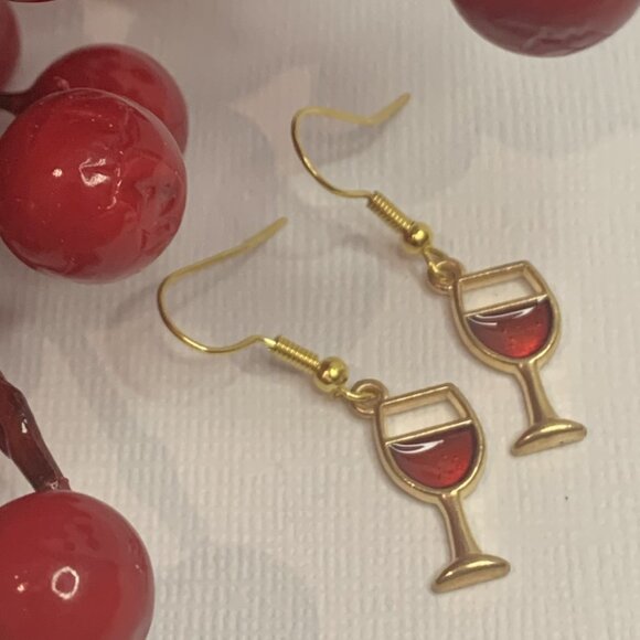 Wine Earring, Alcohol Earring, Drink Earring, Funny Food Earring, Gift Idea - Picture 8 of 9